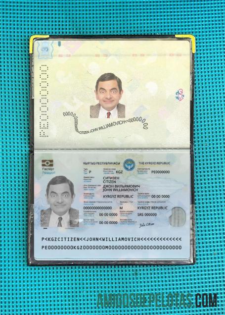 Passaporte do Quirguistão 2021 Presente Photolook amostra